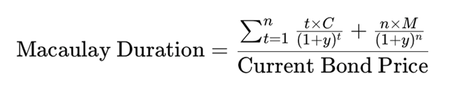 Macaulay Duration Formula Calculation 